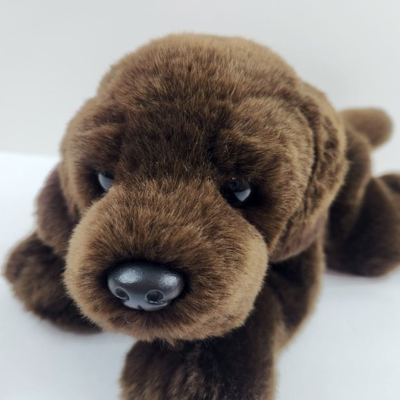 Bestever Chocolate Lab Plush Realistic Labrador Retriever 12" Stuffed Animal - Picture 2 of 10